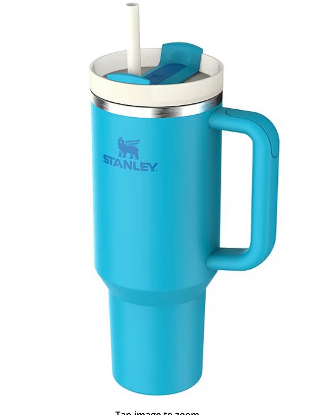 STANLEY 40 oz tumble!! Sky blue!! Lid, straw , box! Brand new! - Picture 1 of 5